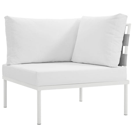 Harmony Outdoor Patio Aluminum Corner Sofa - BUILDMYPLACE