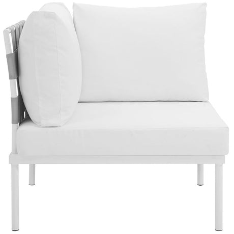 Harmony Outdoor Patio Aluminum Corner Sofa - BUILDMYPLACE