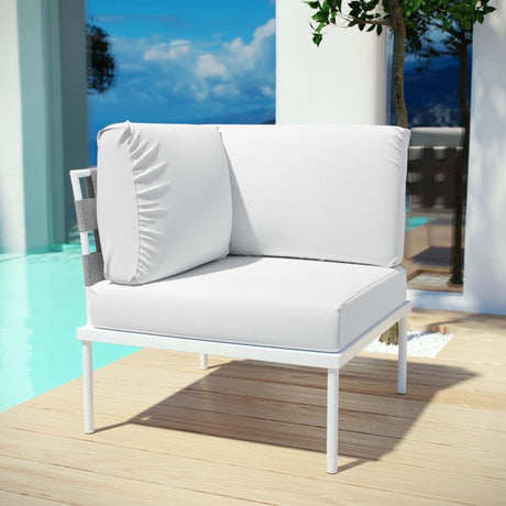 Harmony Outdoor Patio Aluminum Corner Sofa - BUILDMYPLACE