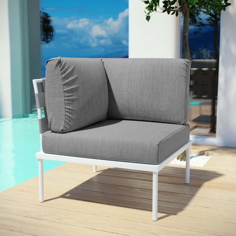 Harmony Outdoor Patio Aluminum Corner Sofa - BUILDMYPLACE