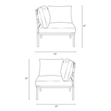 Harmony Outdoor Patio Aluminum Corner Sofa - BUILDMYPLACE