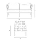 Harmony Outdoor Patio Aluminum Loveseat - BUILDMYPLACE