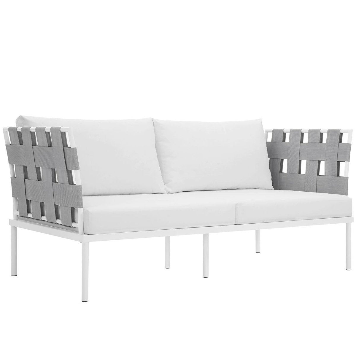 Harmony Outdoor Patio Aluminum Loveseat - BUILDMYPLACE