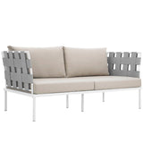 Harmony Outdoor Patio Aluminum Loveseat - BUILDMYPLACE