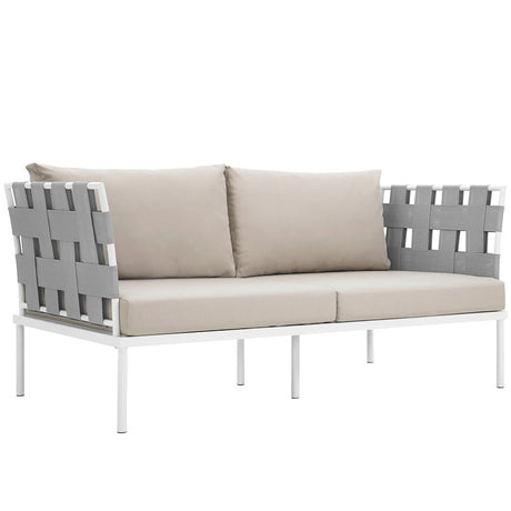 Harmony Outdoor Patio Aluminum Loveseat - BUILDMYPLACE