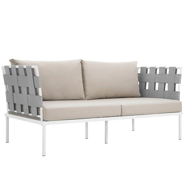 Harmony Outdoor Patio Aluminum Loveseat - BUILDMYPLACE