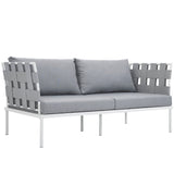 Harmony Outdoor Patio Aluminum Loveseat - BUILDMYPLACE