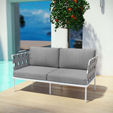 Harmony Outdoor Patio Aluminum Loveseat - BUILDMYPLACE