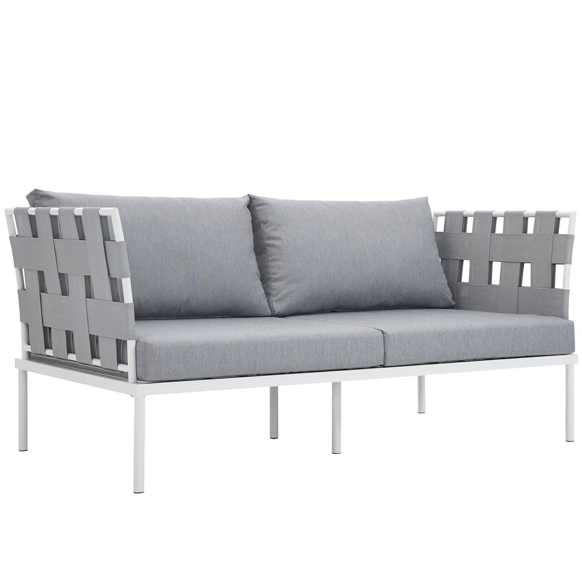 Harmony Outdoor Patio Aluminum Loveseat - BUILDMYPLACE