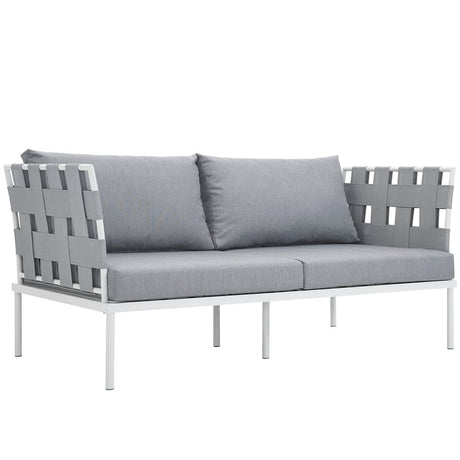 Harmony Outdoor Patio Aluminum Loveseat - BUILDMYPLACE