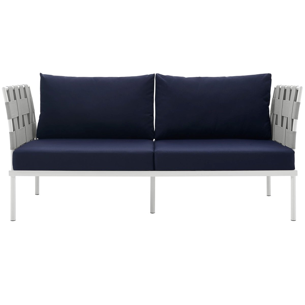 Harmony Outdoor Patio Aluminum Loveseat - BUILDMYPLACE