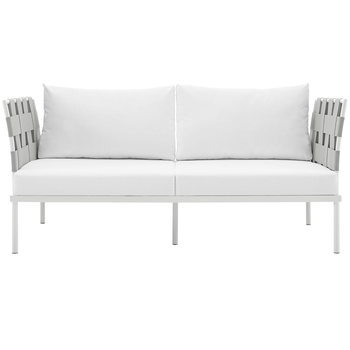 Harmony Outdoor Patio Aluminum Loveseat - BUILDMYPLACE