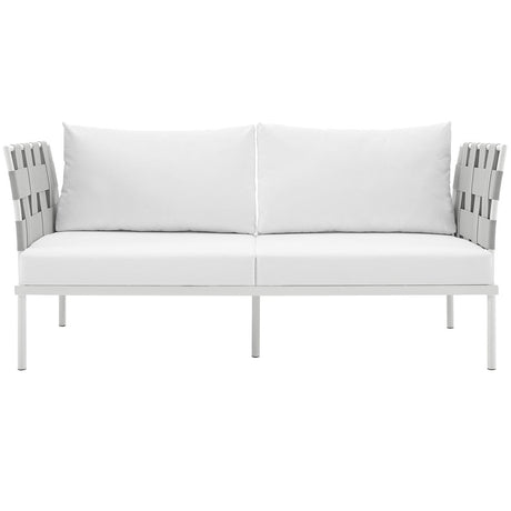 Harmony Outdoor Patio Aluminum Loveseat - BUILDMYPLACE