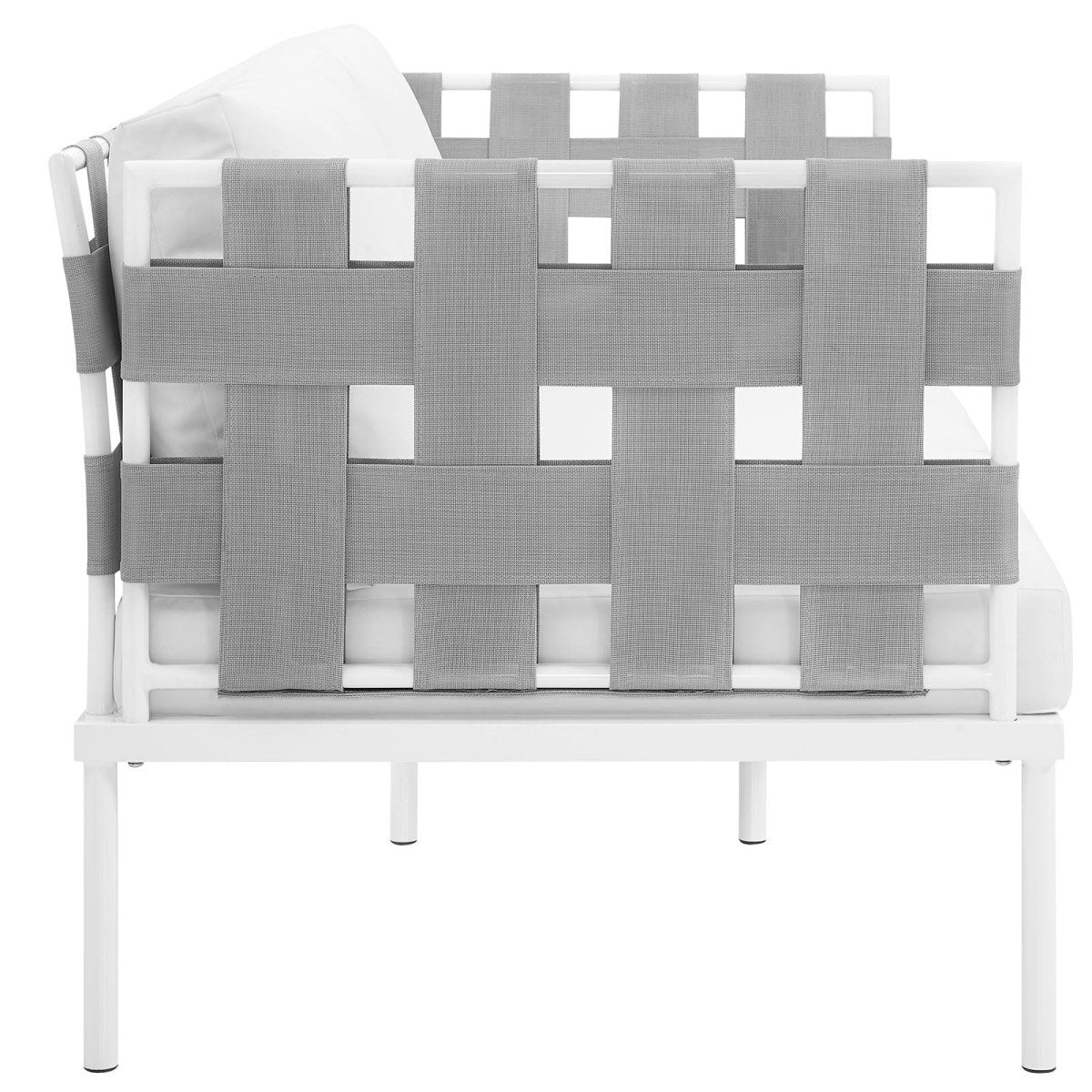 Harmony Outdoor Patio Aluminum Loveseat - BUILDMYPLACE