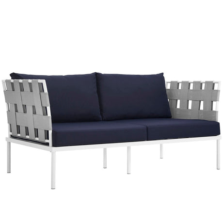 Harmony Outdoor Patio Aluminum Loveseat - BUILDMYPLACE