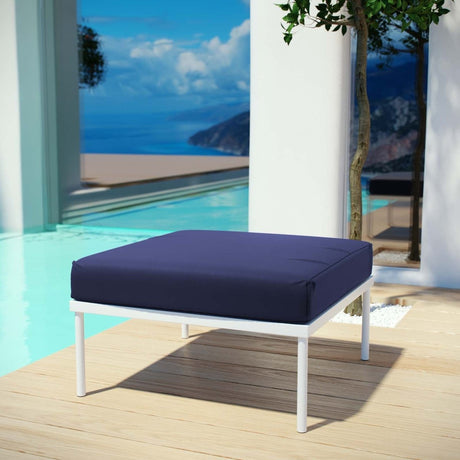 Harmony Outdoor Patio Aluminum Ottoman - BUILDMYPLACE