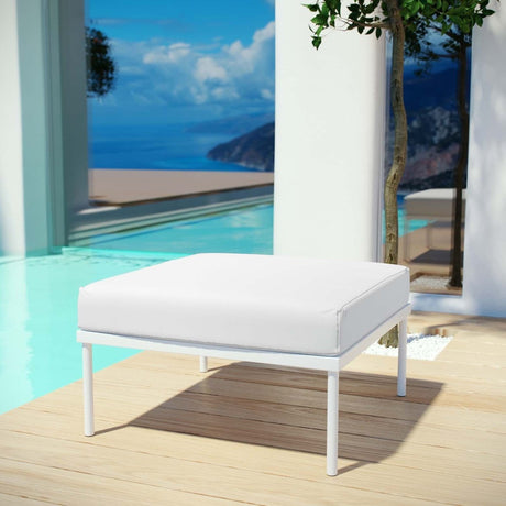 Harmony Outdoor Patio Aluminum Ottoman - BUILDMYPLACE