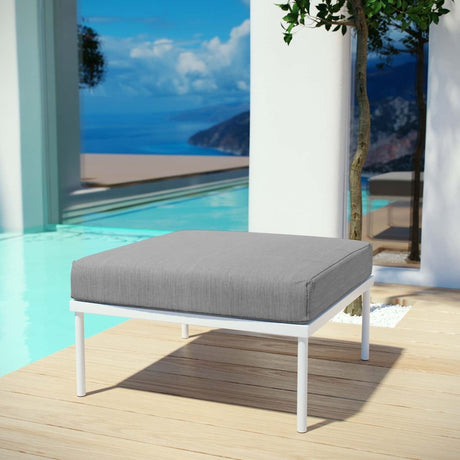 Harmony Outdoor Patio Aluminum Ottoman - BUILDMYPLACE