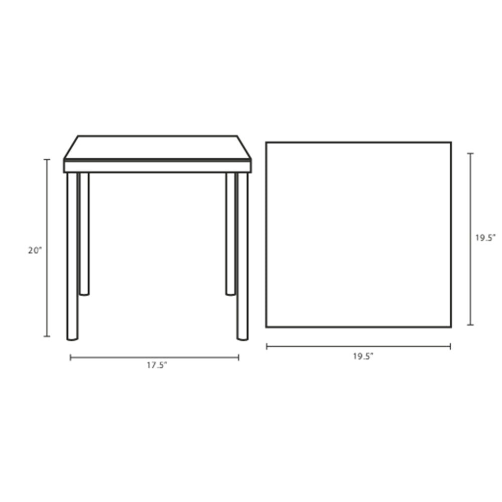 Harmony Outdoor Patio Aluminum Side Table - BUILDMYPLACE