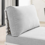 Harmony Sunbrella Basket Weave Outdoor Patio Aluminum Armless Chair - BUILDMYPLACE