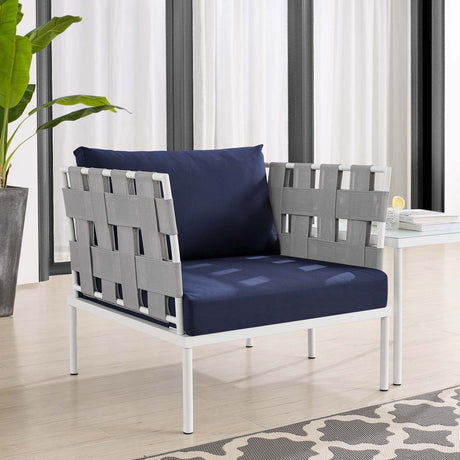 Harmony Sunbrella Outdoor Patio Aluminum Armchair - BUILDMYPLACE