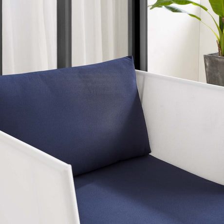 Harmony Sunbrella Outdoor Patio Aluminum Armchair - BUILDMYPLACE