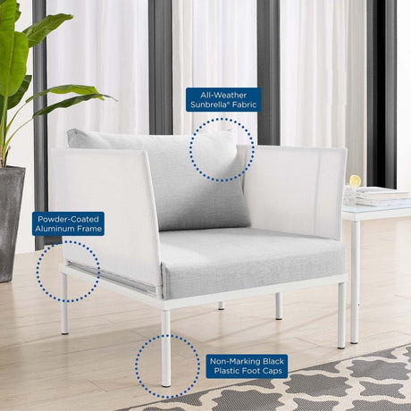 Harmony Sunbrella Outdoor Patio Aluminum Armchair - BUILDMYPLACE