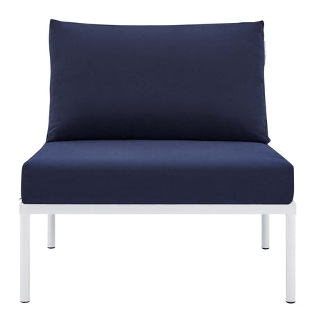 Harmony Sunbrella Outdoor Patio Aluminum Armless Chair - BUILDMYPLACE