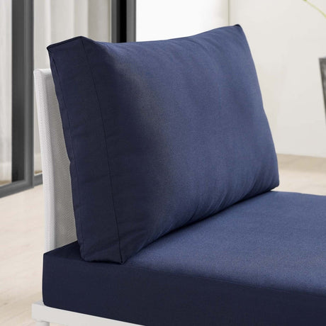 Harmony Sunbrella Outdoor Patio Aluminum Armless Chair - BUILDMYPLACE