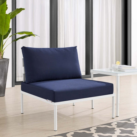 Harmony Sunbrella Outdoor Patio Aluminum Armless Chair - BUILDMYPLACE