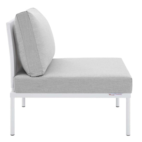 Harmony Sunbrella Outdoor Patio Aluminum Armless Chair - BUILDMYPLACE