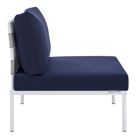 Harmony Sunbrella Outdoor Patio Aluminum Armless Chair - BUILDMYPLACE
