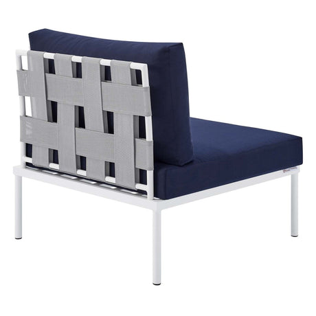Harmony Sunbrella Outdoor Patio Aluminum Armless Chair - BUILDMYPLACE