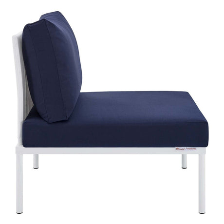Harmony Sunbrella Outdoor Patio Aluminum Armless Chair - BUILDMYPLACE