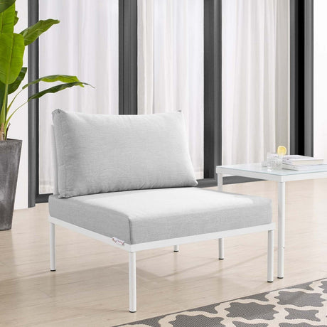 Harmony Sunbrella Outdoor Patio Aluminum Armless Chair - BUILDMYPLACE