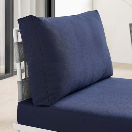 Harmony Sunbrella Outdoor Patio Aluminum Armless Chair - BUILDMYPLACE