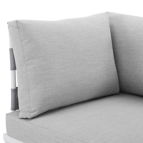 Harmony Sunbrella Outdoor Patio Aluminum Corner Chair - BUILDMYPLACE