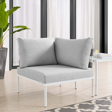 Harmony Sunbrella Outdoor Patio Aluminum Corner Chair - BUILDMYPLACE