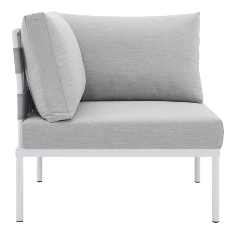 Harmony Sunbrella Outdoor Patio Aluminum Corner Chair - BUILDMYPLACE