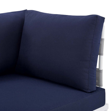 Harmony Sunbrella Outdoor Patio Aluminum Loveseat - BUILDMYPLACE
