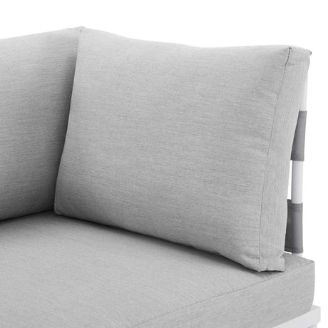 Harmony Sunbrella Outdoor Patio Aluminum Loveseat - BUILDMYPLACE