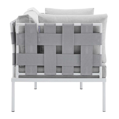 Harmony Sunbrella Outdoor Patio Aluminum Loveseat - BUILDMYPLACE