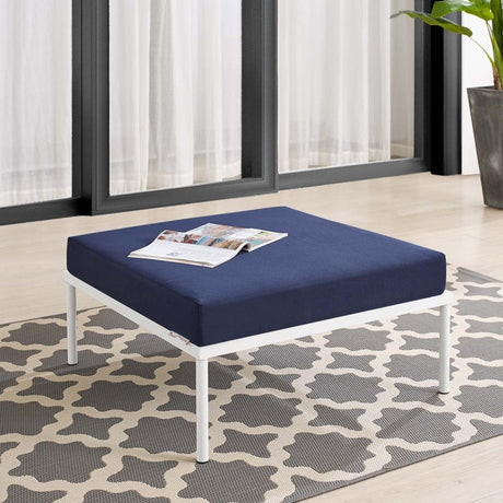 Harmony Sunbrella Outdoor Patio Aluminum Ottoman - BUILDMYPLACE