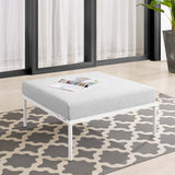 Harmony Sunbrella Outdoor Patio Aluminum Ottoman - BUILDMYPLACE