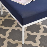 Harmony Sunbrella Outdoor Patio Aluminum Ottoman - BUILDMYPLACE