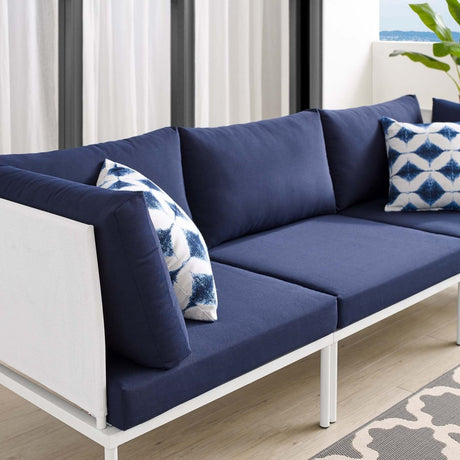 Harmony Sunbrella Outdoor Patio Aluminum Sofa - BUILDMYPLACE
