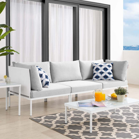 Harmony Sunbrella Outdoor Patio Aluminum Sofa - BUILDMYPLACE