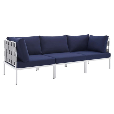 Harmony Sunbrella Outdoor Patio Aluminum Sofa - BUILDMYPLACE