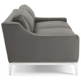 Harness 83.5" Stainless Steel Base Leather Sofa - BUILDMYPLACE