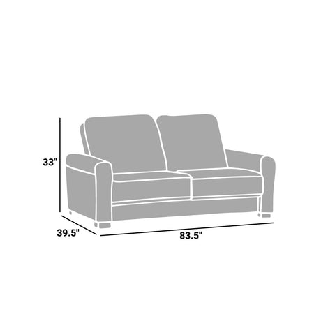 Harness 83.5" Stainless Steel Base Leather Sofa - BUILDMYPLACE